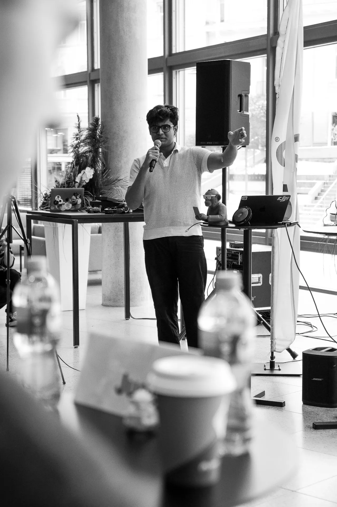 Taran pitching FocusAI on Demo Day