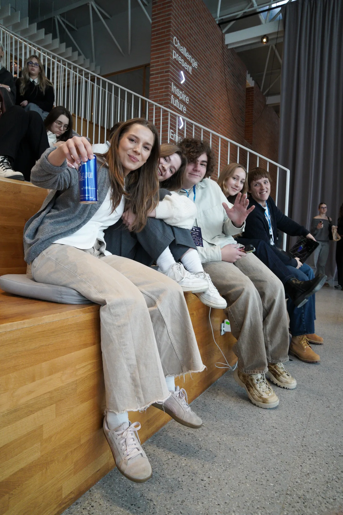 Goda and the Icebreaker team sitting together at the hackathon
